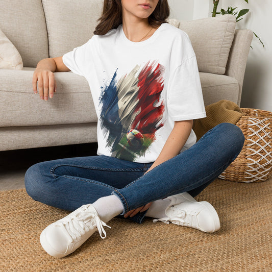 France Football French T-Shirt — Abstract Soccer Stadium Design Tee