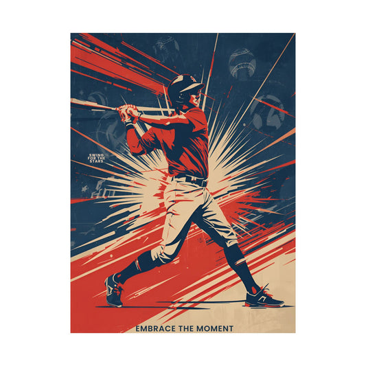 Baseball Player Wall Poster — Motivational Matte Vertical Art Print