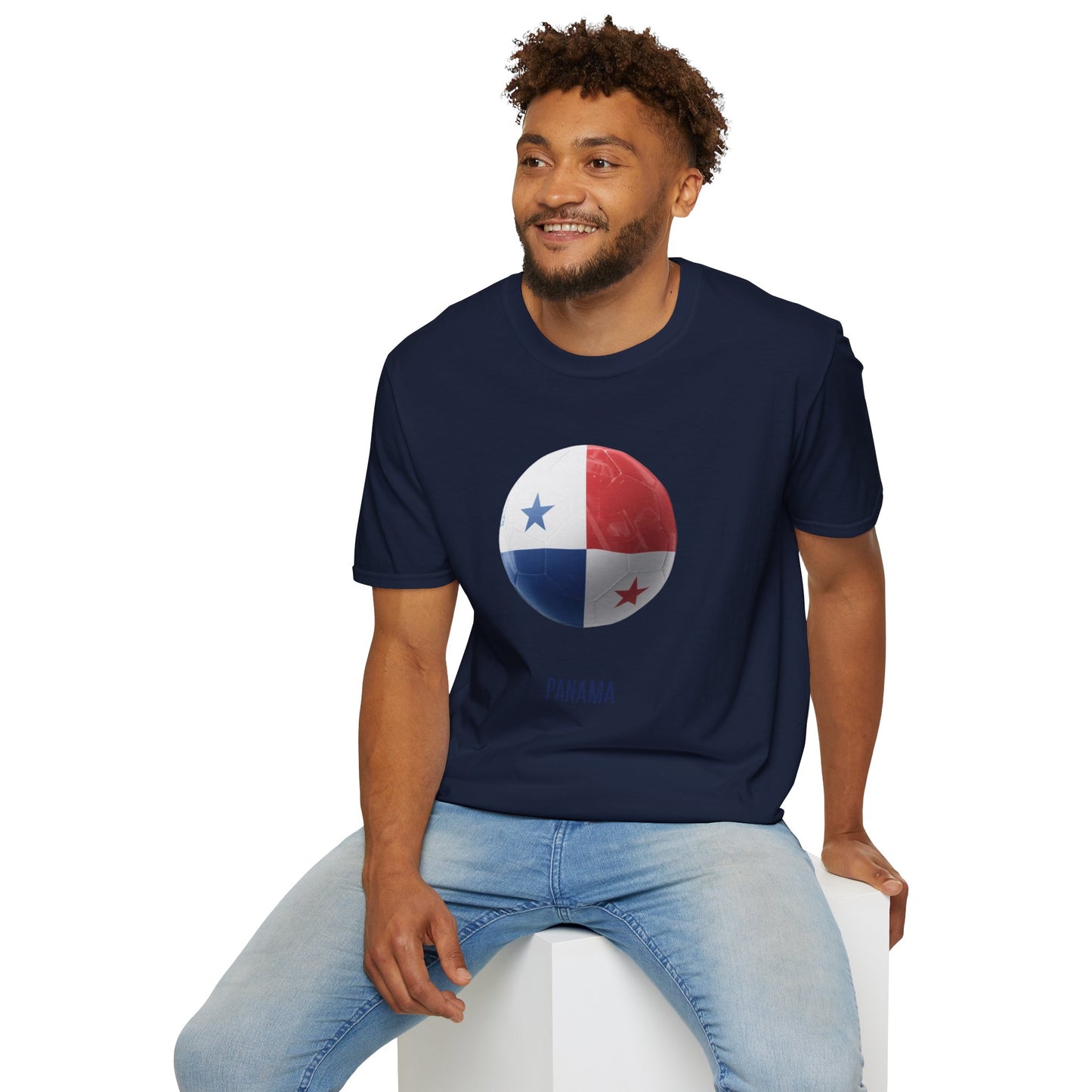 Panama Football Flag Minimalist Graphic T-Shirt Los Canaleros Soccer Design Tee