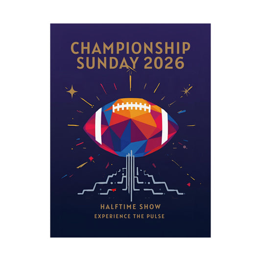 Championship Sunday 2026 Wall Poster Halftime Show Football Art Print
