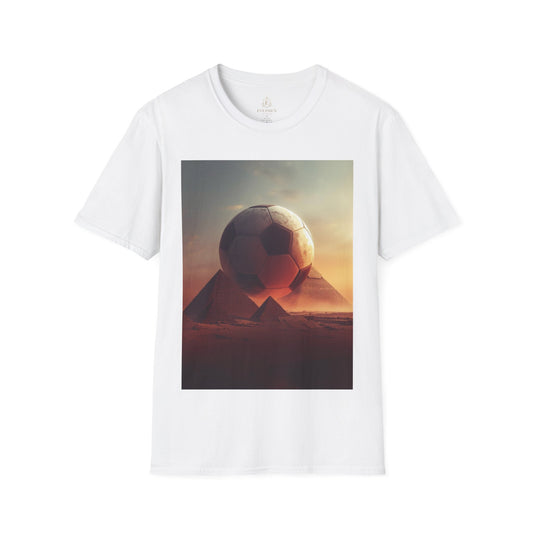 Egypt Soccer Pyramid T‑Shirt — Football Sunset Graphic Tee