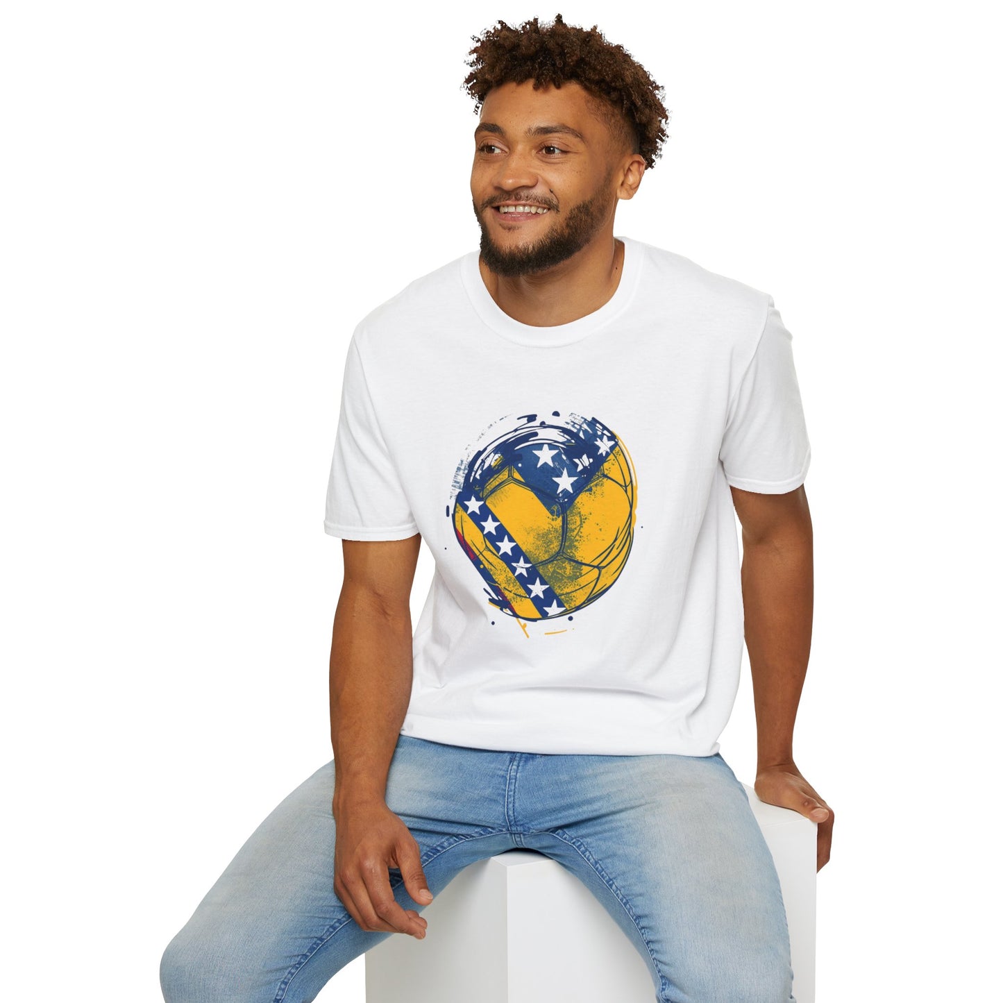 Bosnia Herzegovina Soccer Heart T-Shirt – Flag Football Fan Tee