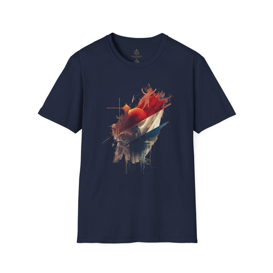 Paraguay Football Abstract Flag T-shirt Soccer Ball Historic Landmarks Tee