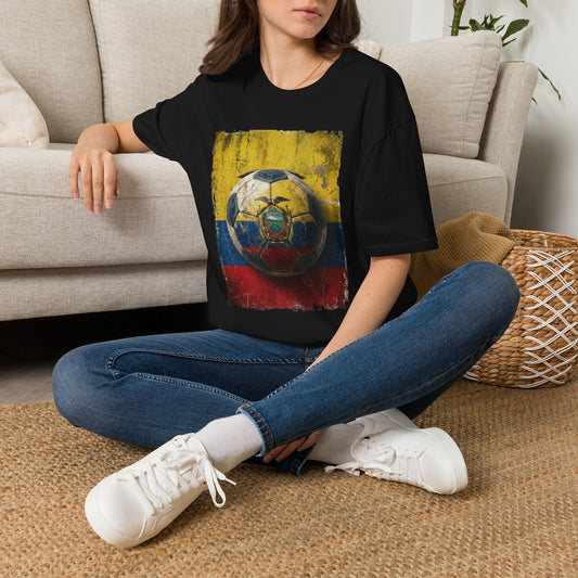 Ecuador Football Coat of Arms Grunge T-Shirt Vintage La Tri Soccer Tee