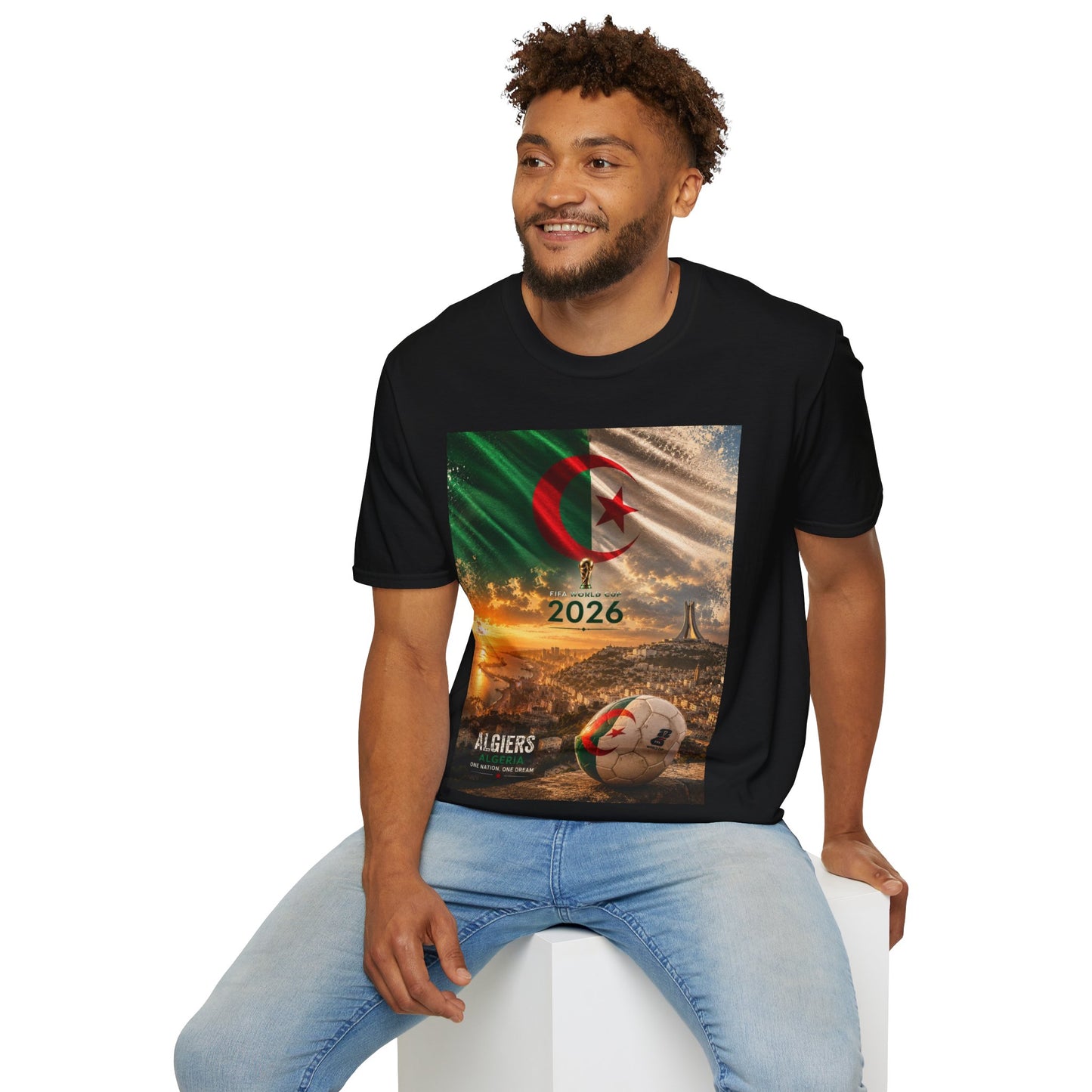 Algeria Football Flag Algiers T‑Shirt Fennec Foxes Soccer Design Tee