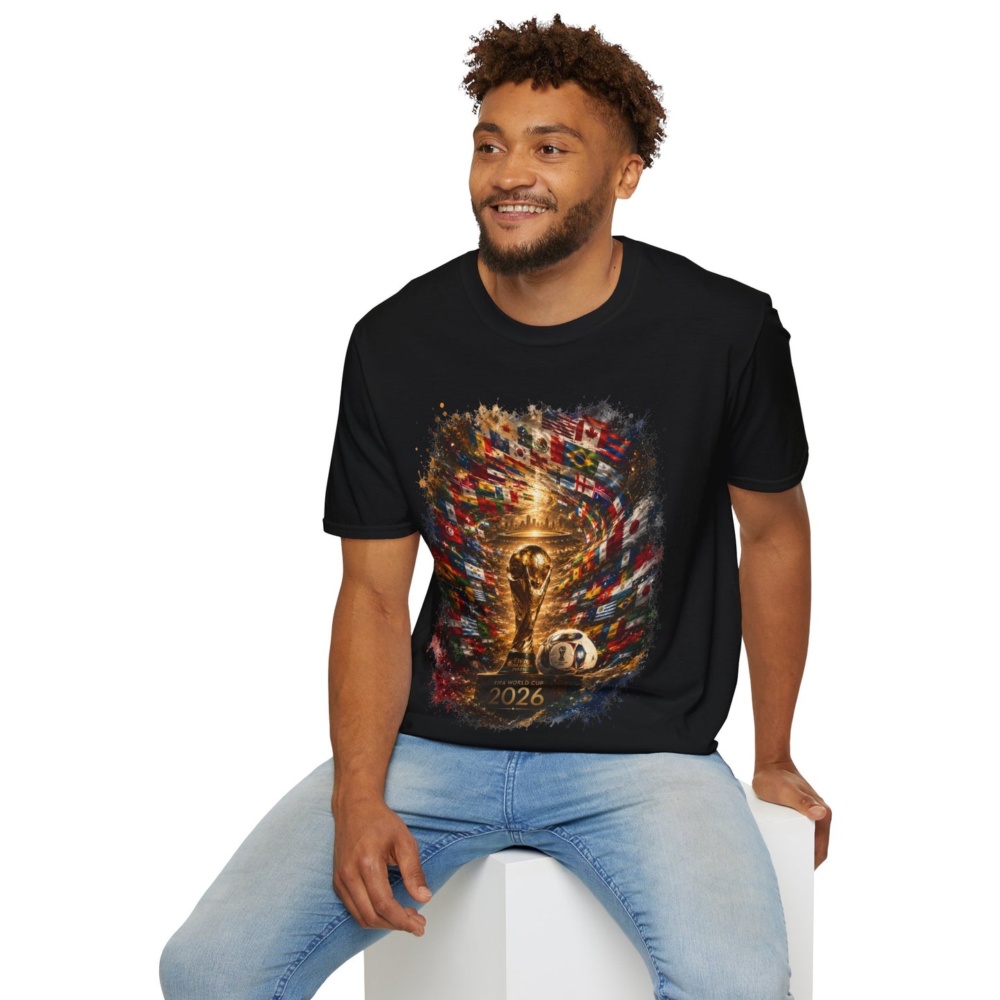 World Cup 2026 Global Flags Graphic T-Shirt Stadium Tournament Soccer Tee