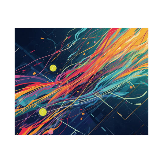 Abstract Color Wave Matte Wall Poster — Vibrant Horizontal Art Print