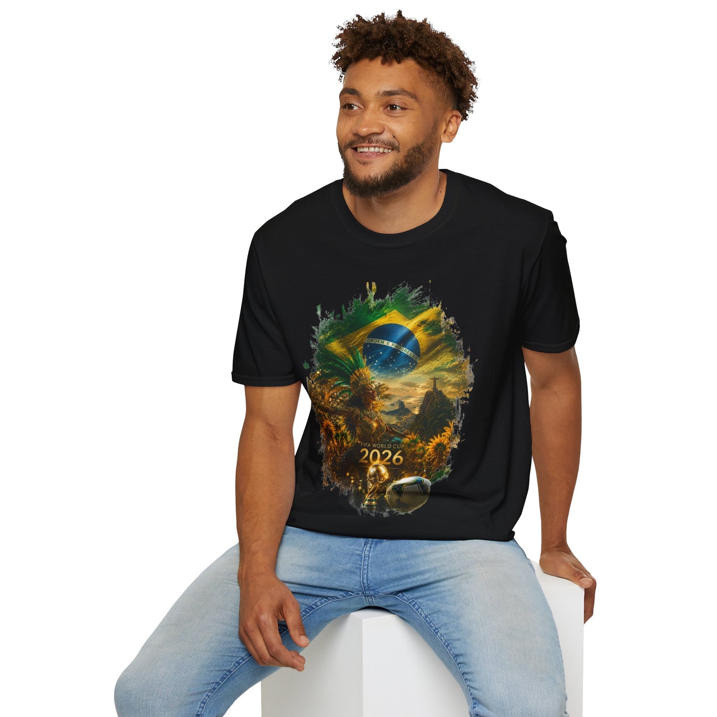 Brazil Football Carnival Flag T-Shirt Seleção Soccer Streetwear Tee