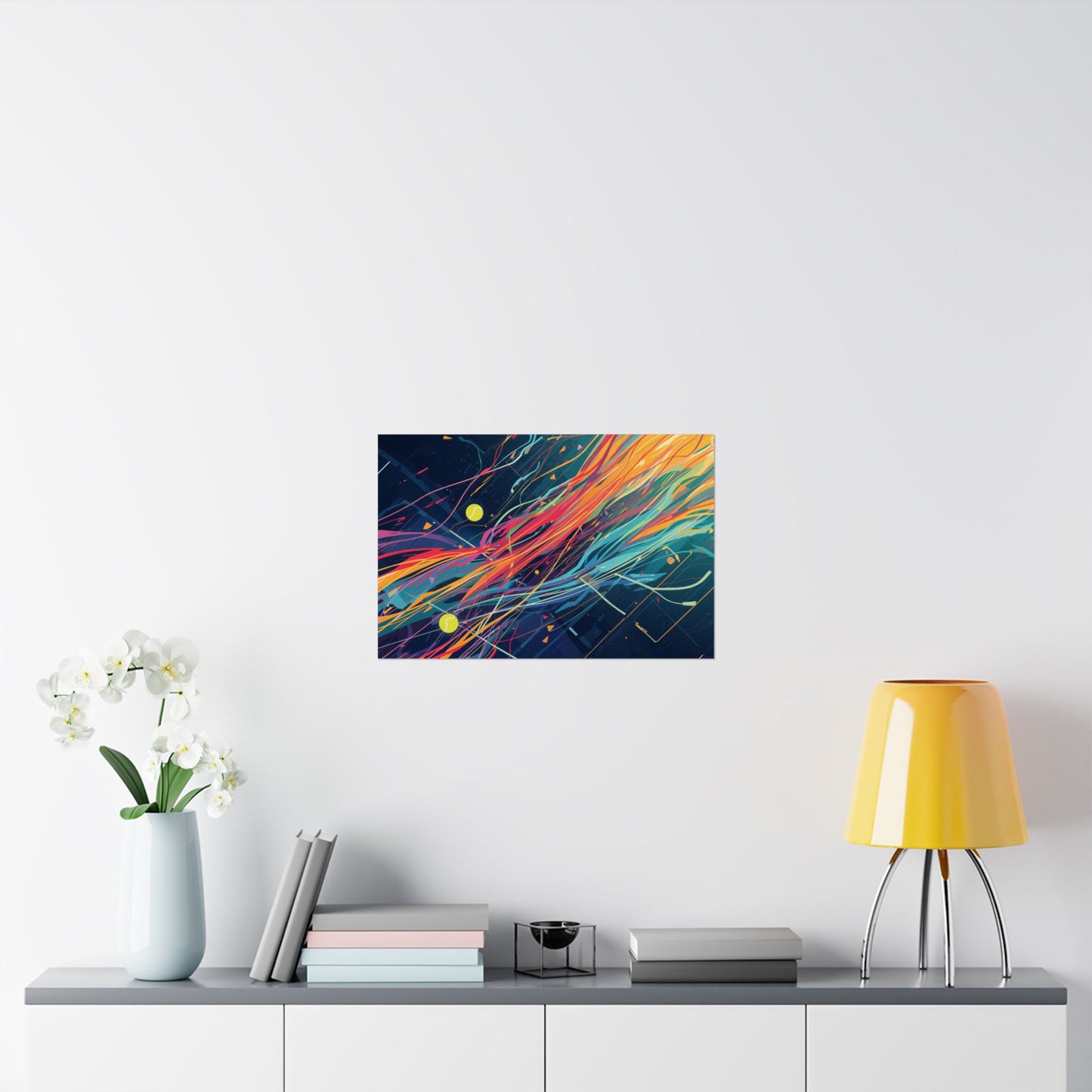 Abstract Color Wave Matte Wall Poster — Vibrant Horizontal Art Print