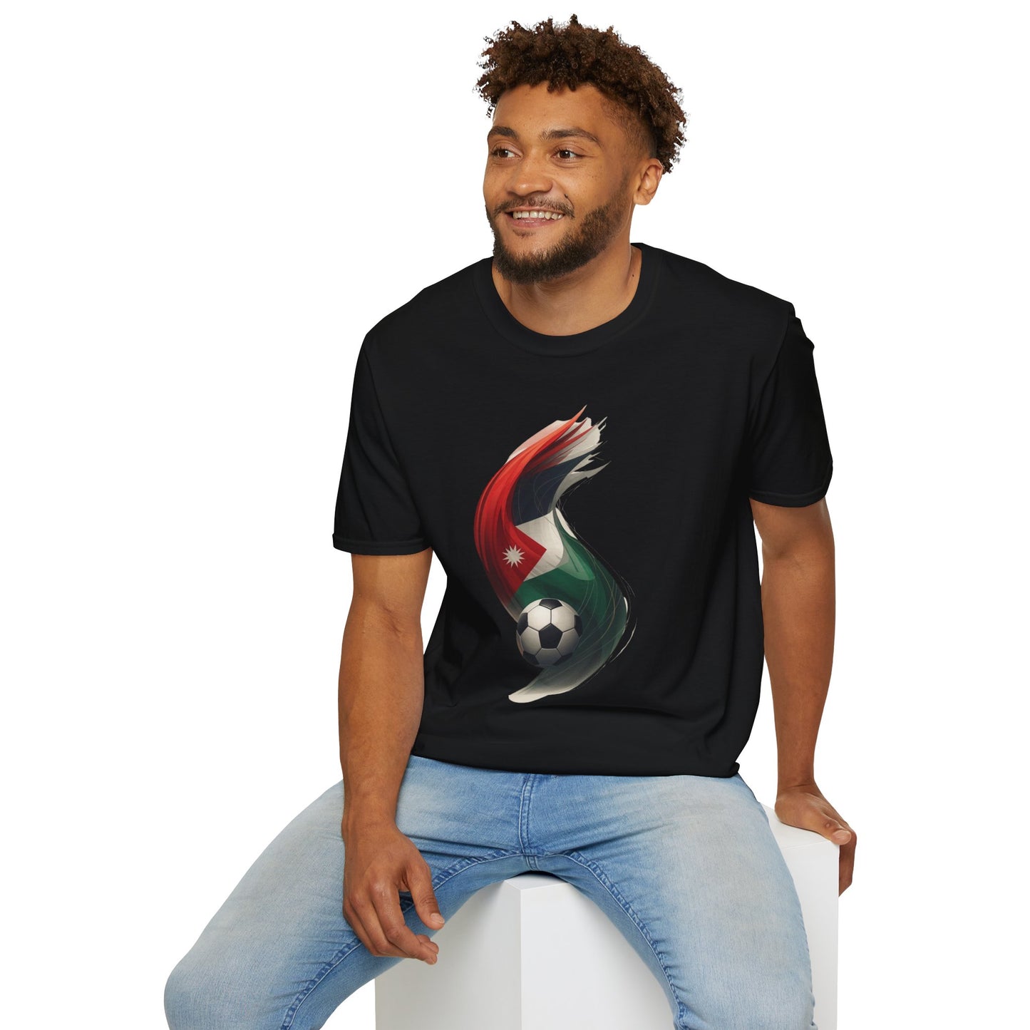 Jordan Football Flag Wave T‑Shirt Chivalrous Falcons Soccer Tee