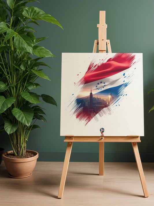 Paraguay Pride Dynamic Football Soccer Matte Art Poster