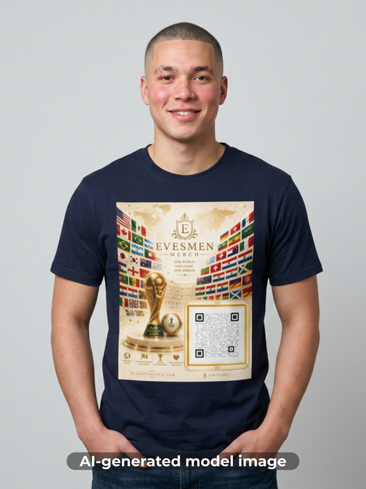Global Football Flags Graphic Tee 2026 Soccer World Championship Commemorative T-Shirt