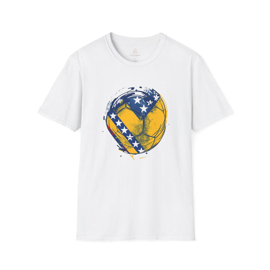 Bosnia Herzegovina Soccer Heart T-Shirt – Flag Football Fan Tee