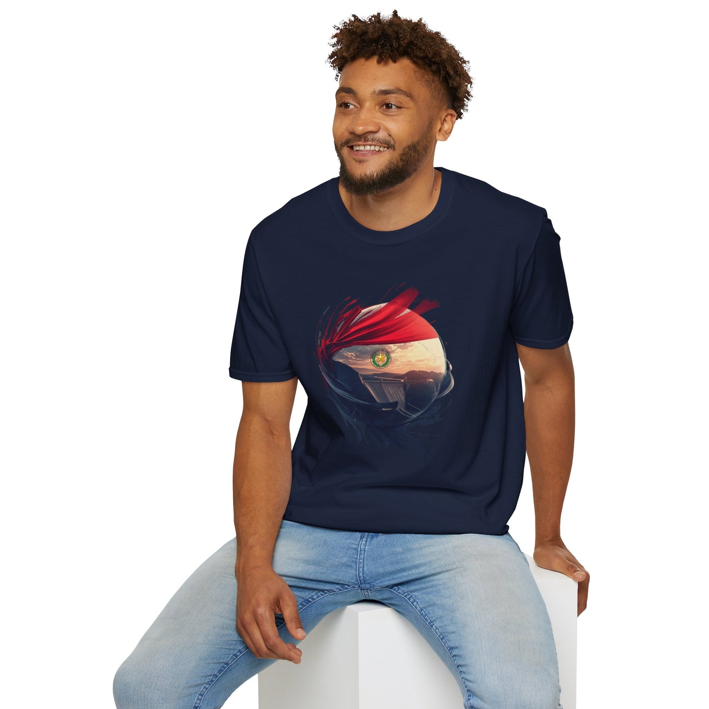 Paraguay Football Flag Graphic T-Shirt La Albirroja Soccer Crest Tee