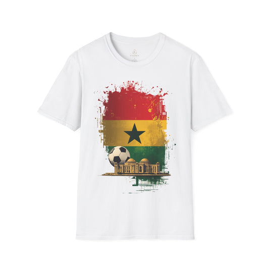 Ghana Flag Soccer T-Shirt — Vintage Football Ghana Pride Tee