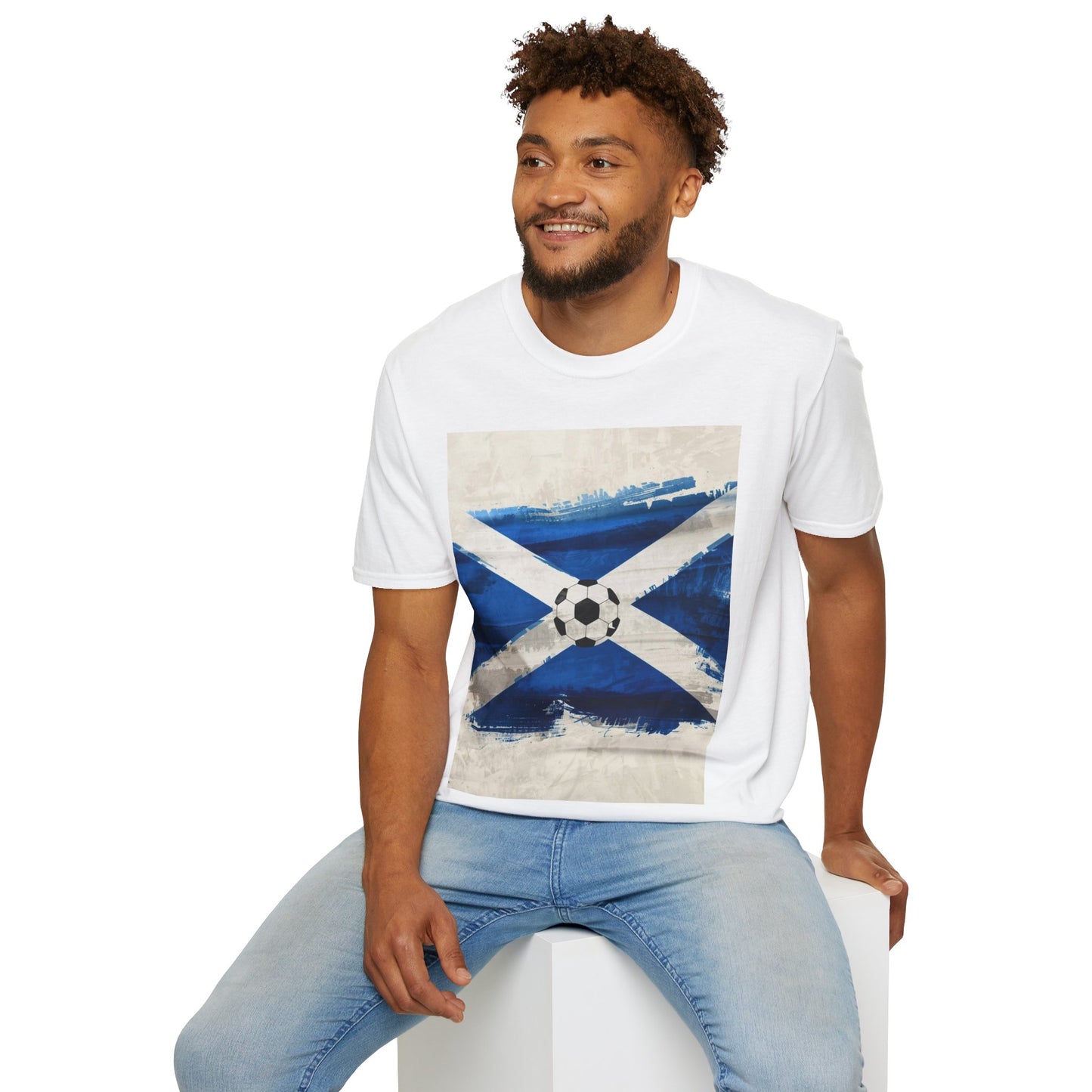 Scotland Flag Soccer T‑Shirt — Vintage St Andrews Football Tee
