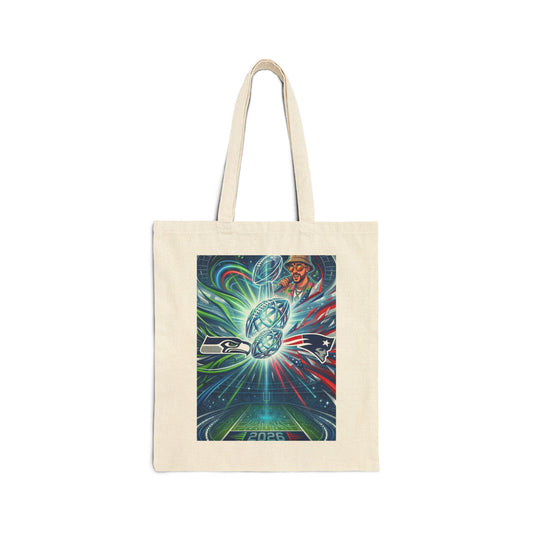 Legendary Championship Matchup Canvas Tote Bag — Cosmic Abstract Art Print