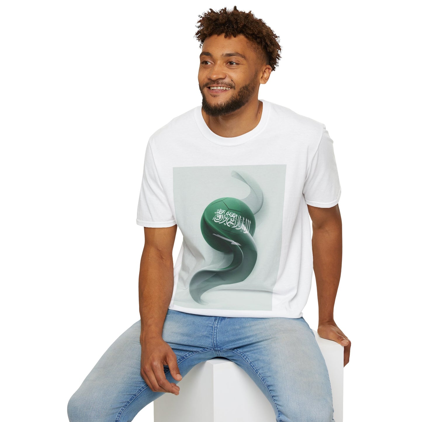Saudi Arabia Football Green Flag T-Shirt Green Falcons Soccer Graphic Tee