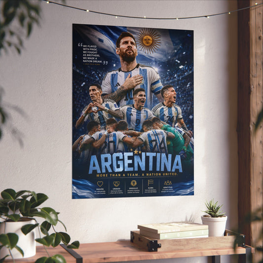 Argentina La Albiceleste Commemorative Poster — National Football Wall Art
