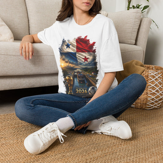Panama Football Flag Canal Graphic T-Shirt Los Canaleros Soccer Tee