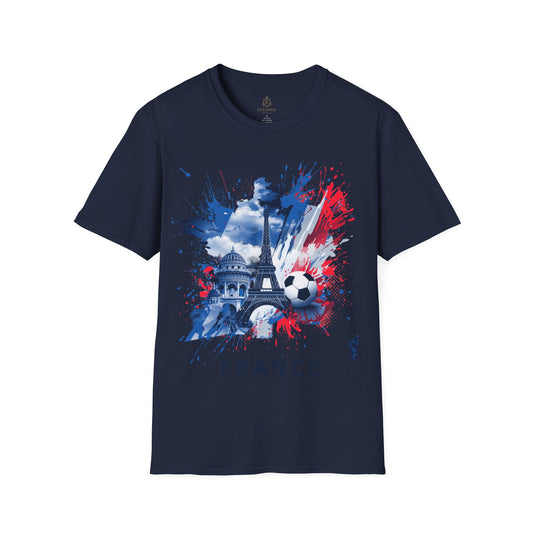France Soccer Match Day T-Shirt — Eiffel Tower Football Graphic Tee