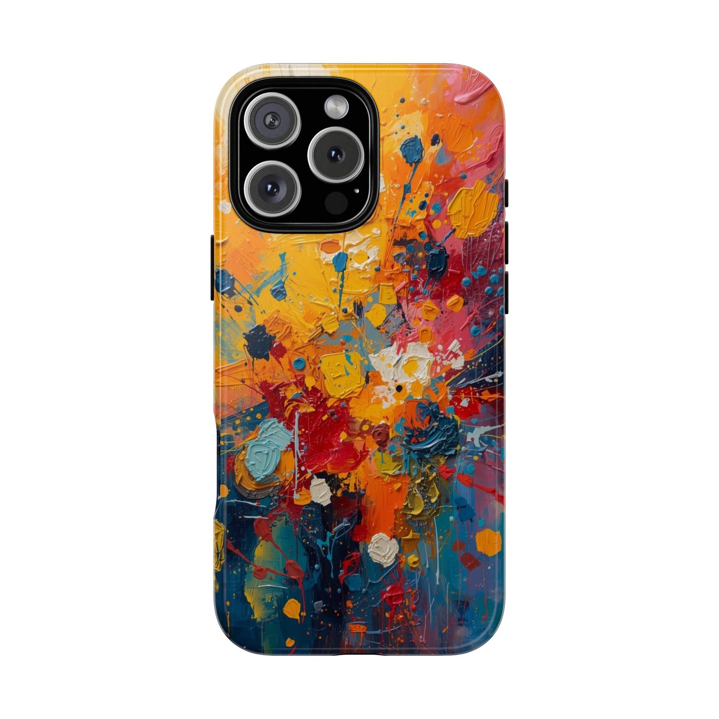 Abstract Color Splash Phone Case — Vibrant Paint Splatter Protective Cover