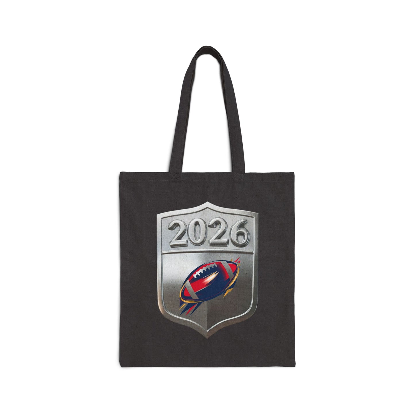 Football Big Game Tote Bag 2026 Canvas Championship Sunday Grocery Tote