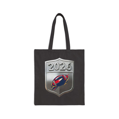 Football Big Game Tote Bag 2026 Canvas Championship Sunday Grocery Tote