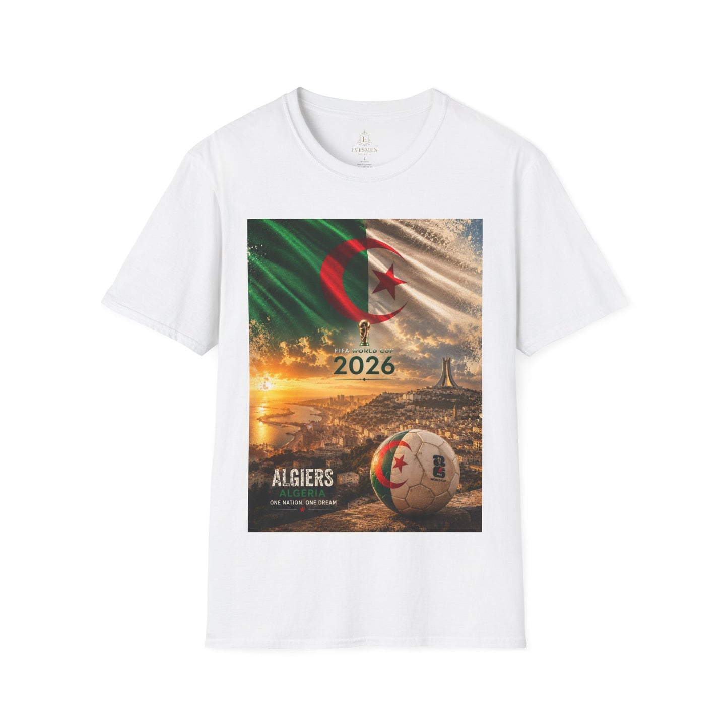 Algeria Football Flag Algiers T‑Shirt Fennec Foxes Soccer Design Tee