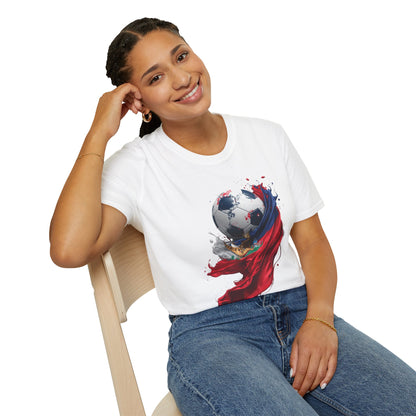 Haitian Football Pride T-shirt Flag Crest and Soccer Graphic Tee