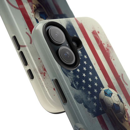 American Flag Soccer Ball Phone Protective Case Cover
