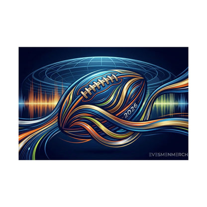 Big Game 2026 Football Matte Wall Poster | Modern Abstract Sports Art Print