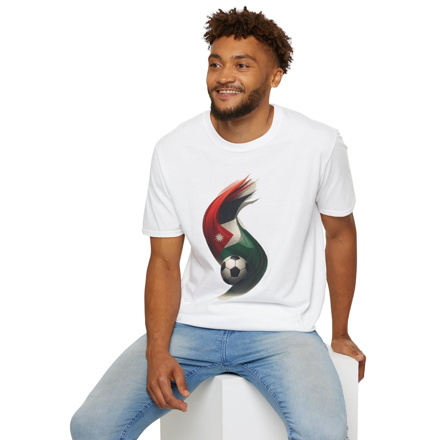 Jordan Football Flag Wave T‑Shirt Chivalrous Falcons Soccer Tee