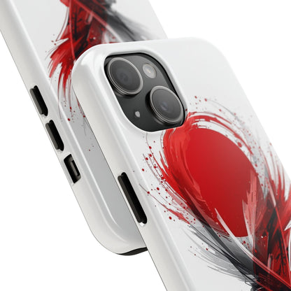 Abstract Red Sun Japanese Design Phone Protective Case