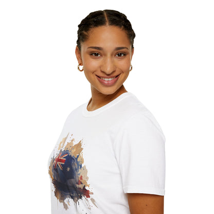 Australian Flag Soccer T-Shirt — Vintage Grunge Aussie Pride Tee