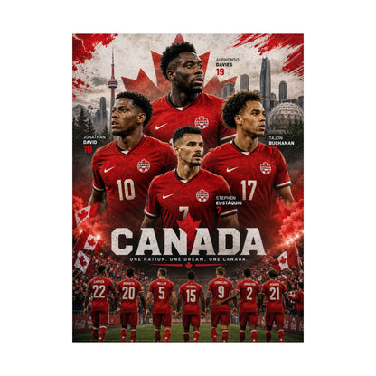 Canada Soccer "One Nation. One Dream." Commemorative Wall Art Poster