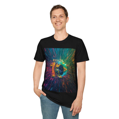Brazil 10 Soccer Match Day T‑Shirt — Colorful Galaxy Design Tee