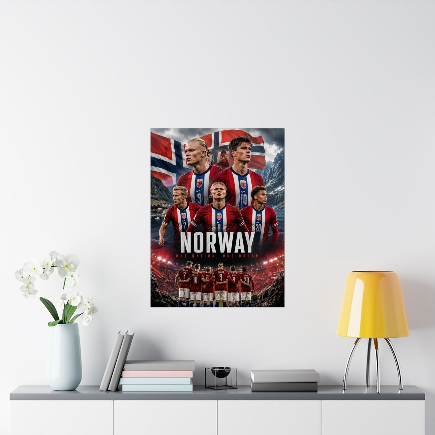 Norway Soccer Team Commemorative Wall Art Poster