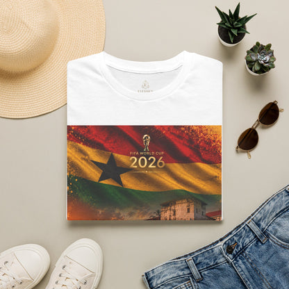 Ghana Football Flag Cape Coast Castle T‑Shirt Black Stars Soccer Heritage Tee
