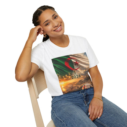 Algeria Football Flag Algiers T‑Shirt Fennec Foxes Soccer Design Tee
