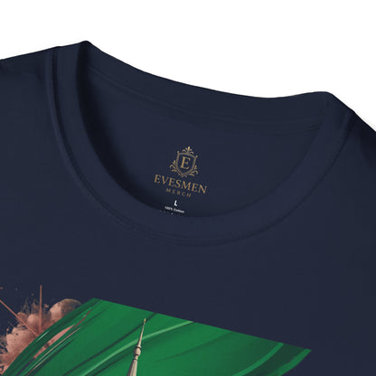 Iran Dynamic Flag Colors T-shirt Minaret & Mosque Art Tee