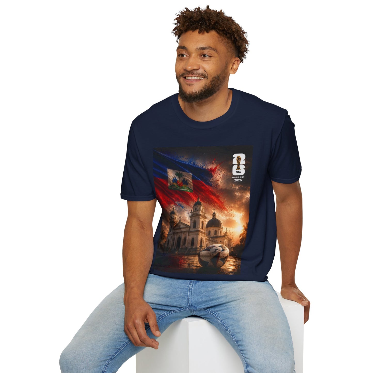 Haiti Pride Soccer T‑Shirt Flag and Heritage Football Fan Tee