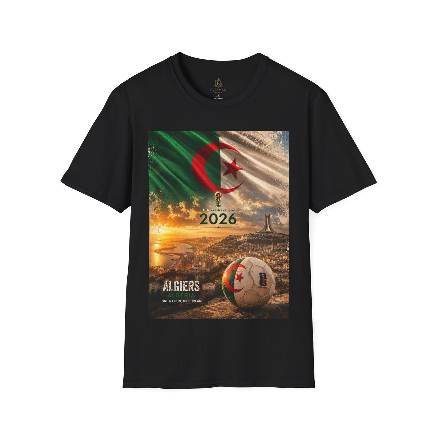 Algeria Football Flag Algiers T‑Shirt Fennec Foxes Soccer Design Tee