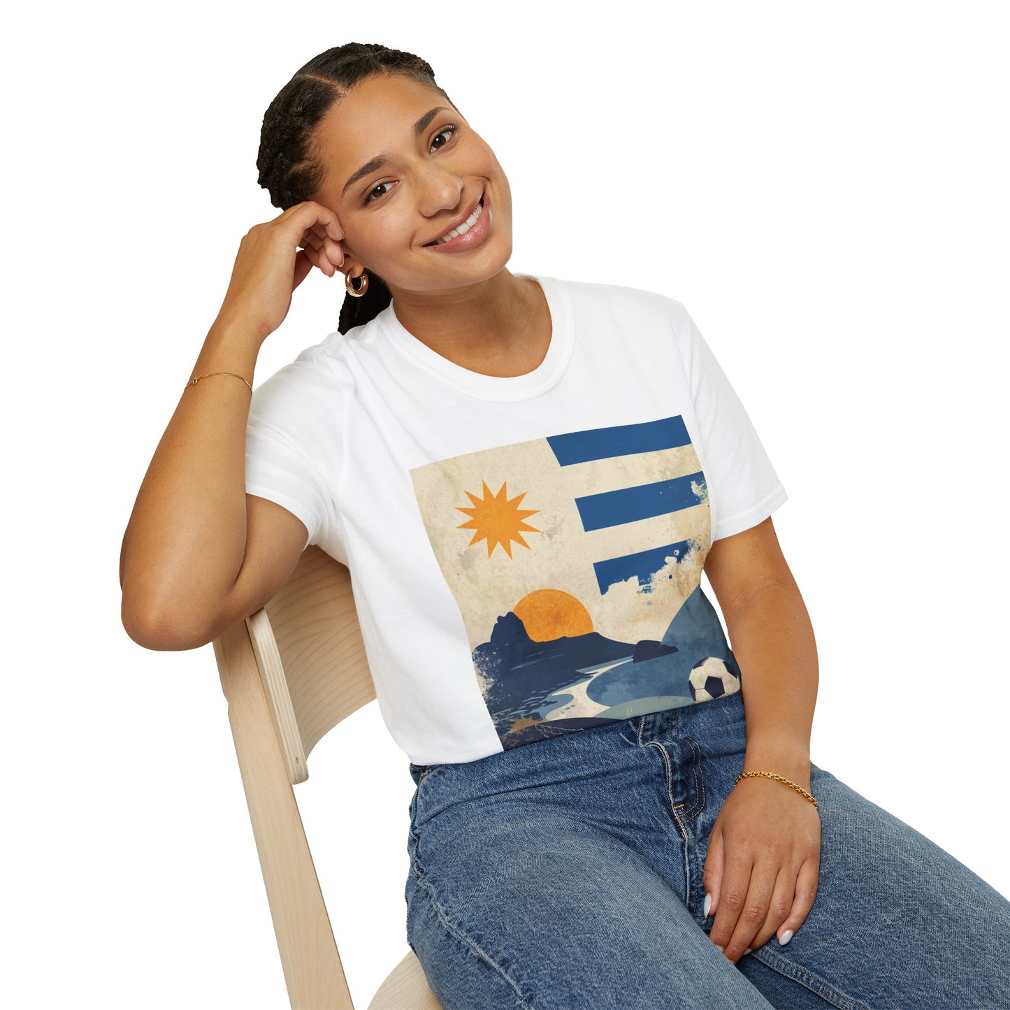 Punta del Este Vintage Uruguay Soccer Poster T-Shirt Fan Tee