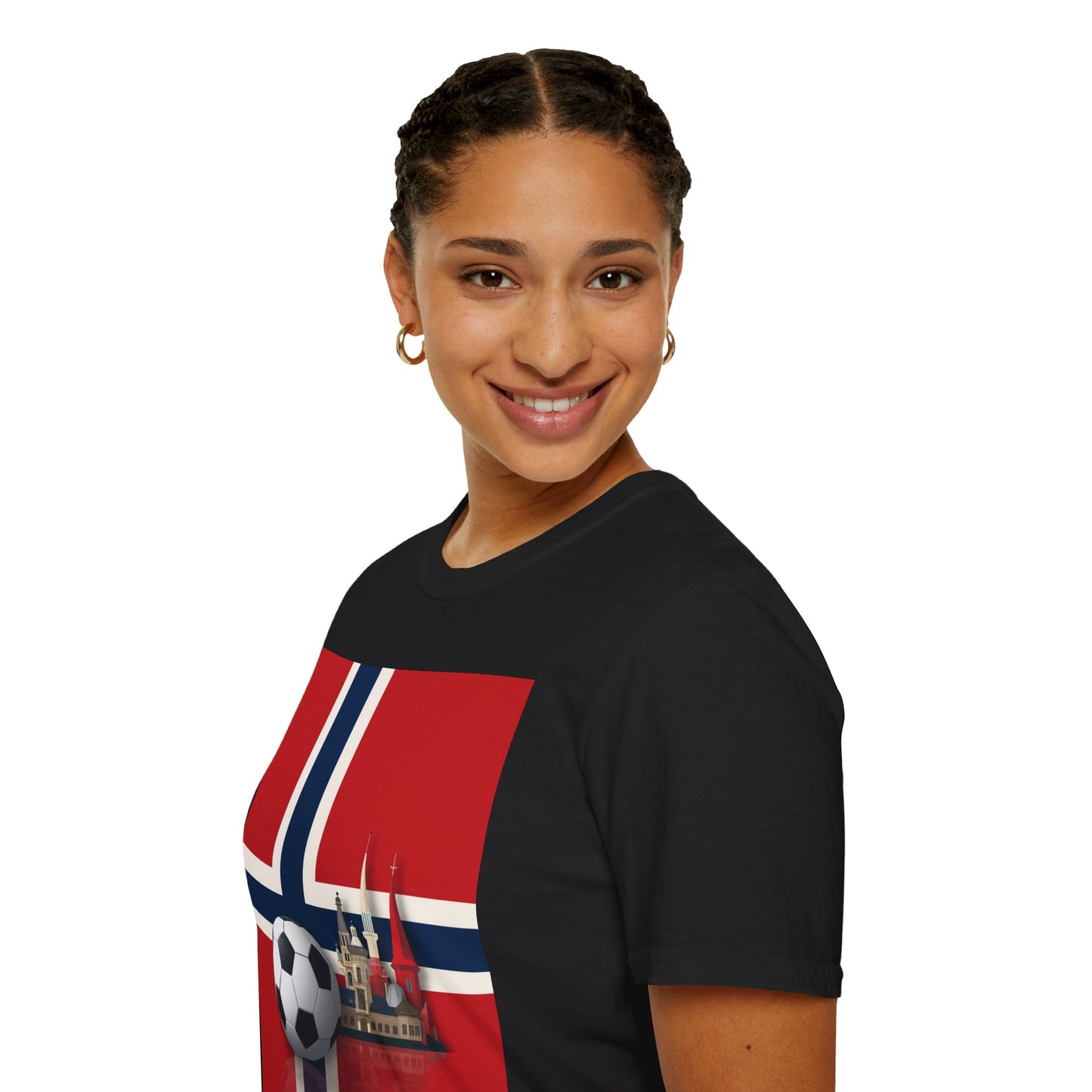 Norway Flag Soccer T‑Shirt — Norwegian Football Fan Tee