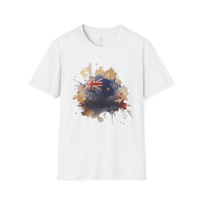 Australian Flag Soccer T-Shirt — Vintage Grunge Aussie Pride Tee