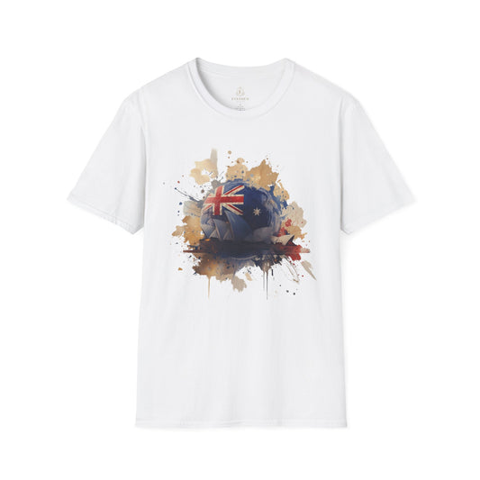 Australian Flag Soccer T-Shirt — Vintage Grunge Aussie Pride Tee
