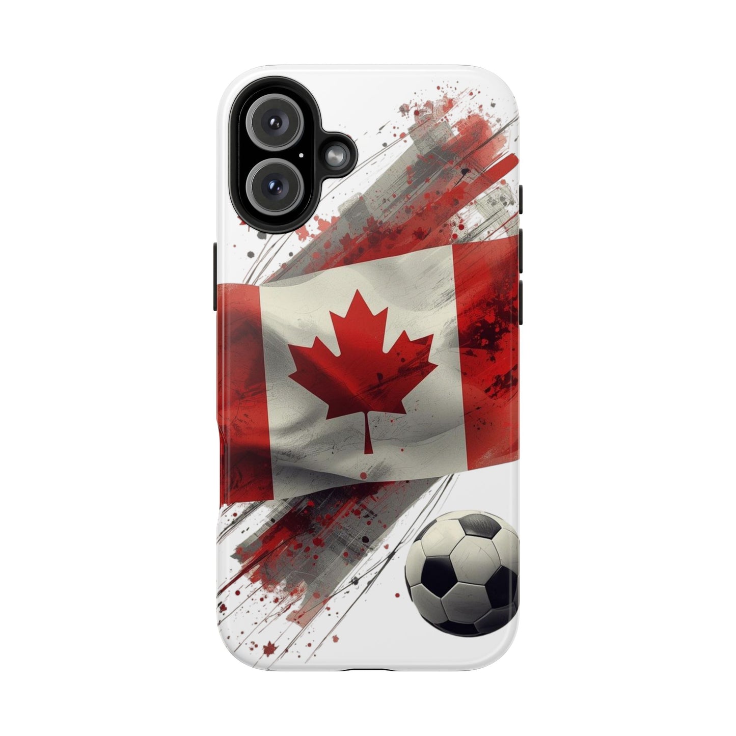 Canadian Flag with Soccer Ball Phone Protective Case Cover