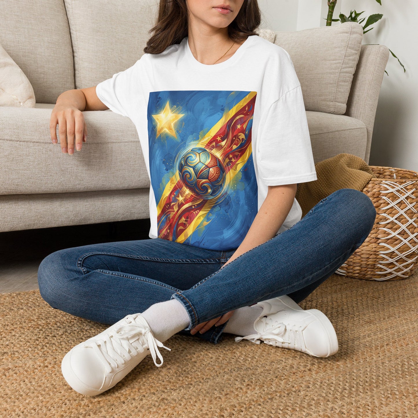 DR Congo Football Flag Graphic T-Shirt Dynamic Leopards Soccer Design Tee