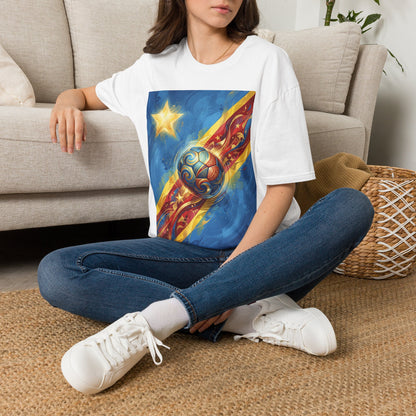 DR Congo Football Flag Graphic T-Shirt Dynamic Leopards Soccer Design Tee